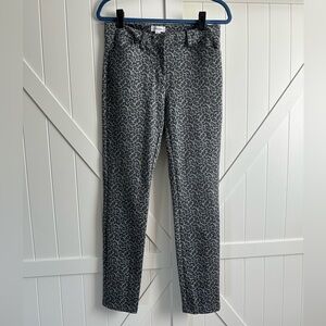 EUC Women's Calvin Klein Black and Gray Leopard Print Pants Size 6